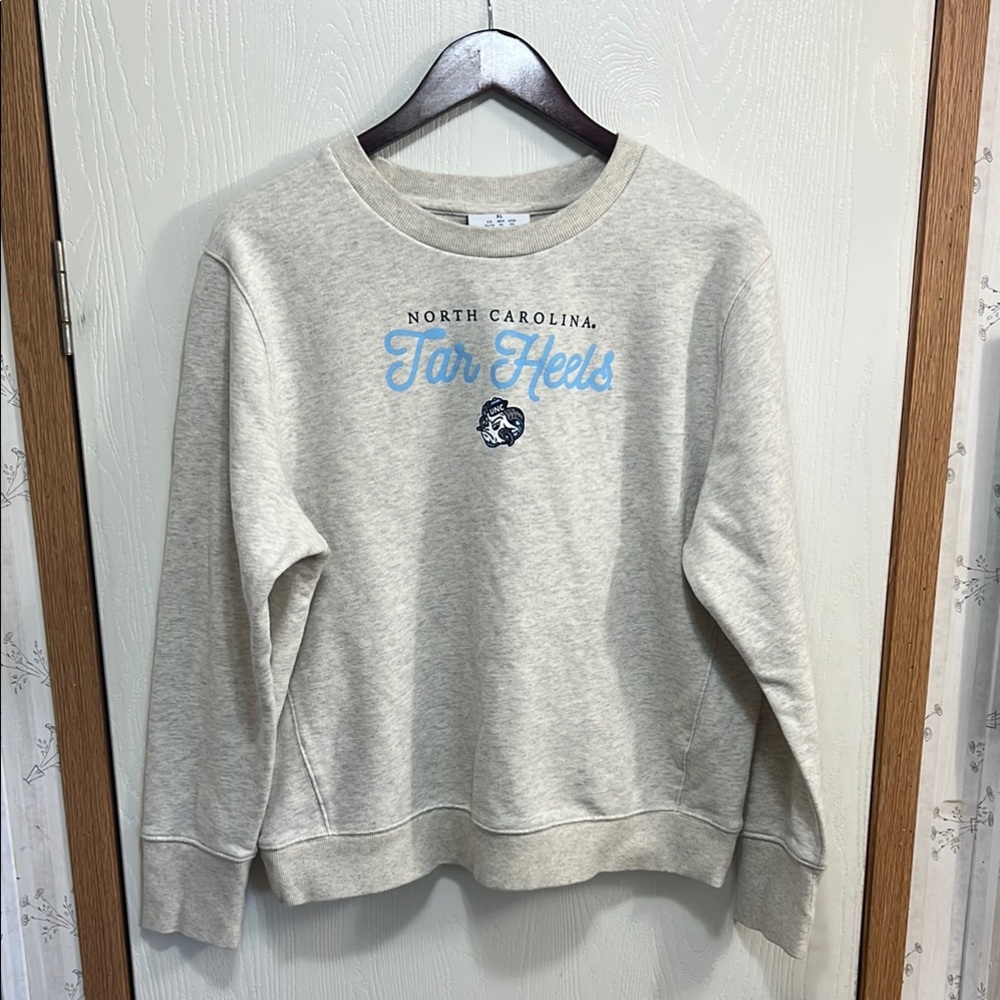 Champion Gray and Blue Crewneck Sweater UNC, Carolina Tar Heels